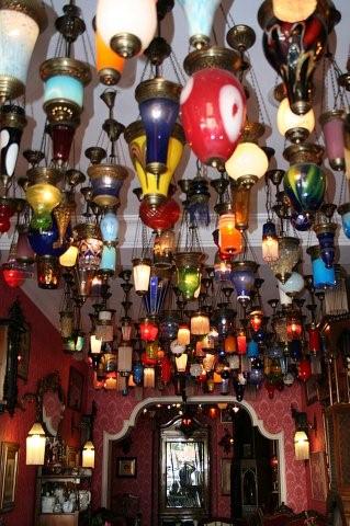Colorful lighting in Istanbul